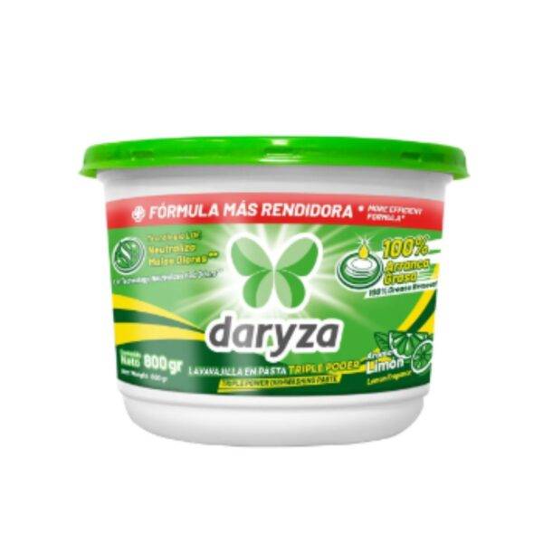 Lavavajilla en Pasta Triple Poder Limón Daryza x 800 gr